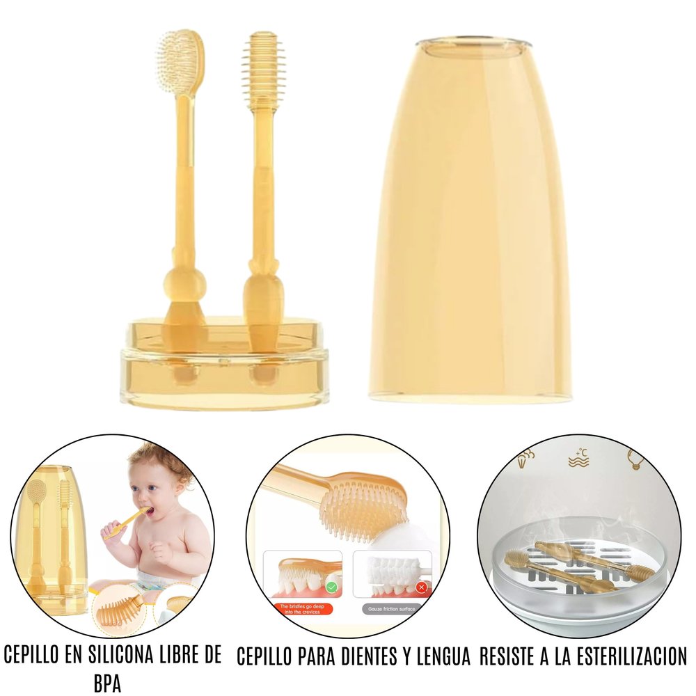 cepillo en silicona para bebé