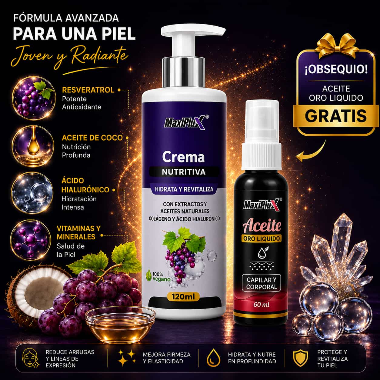 Crema resveratrol + obsequio